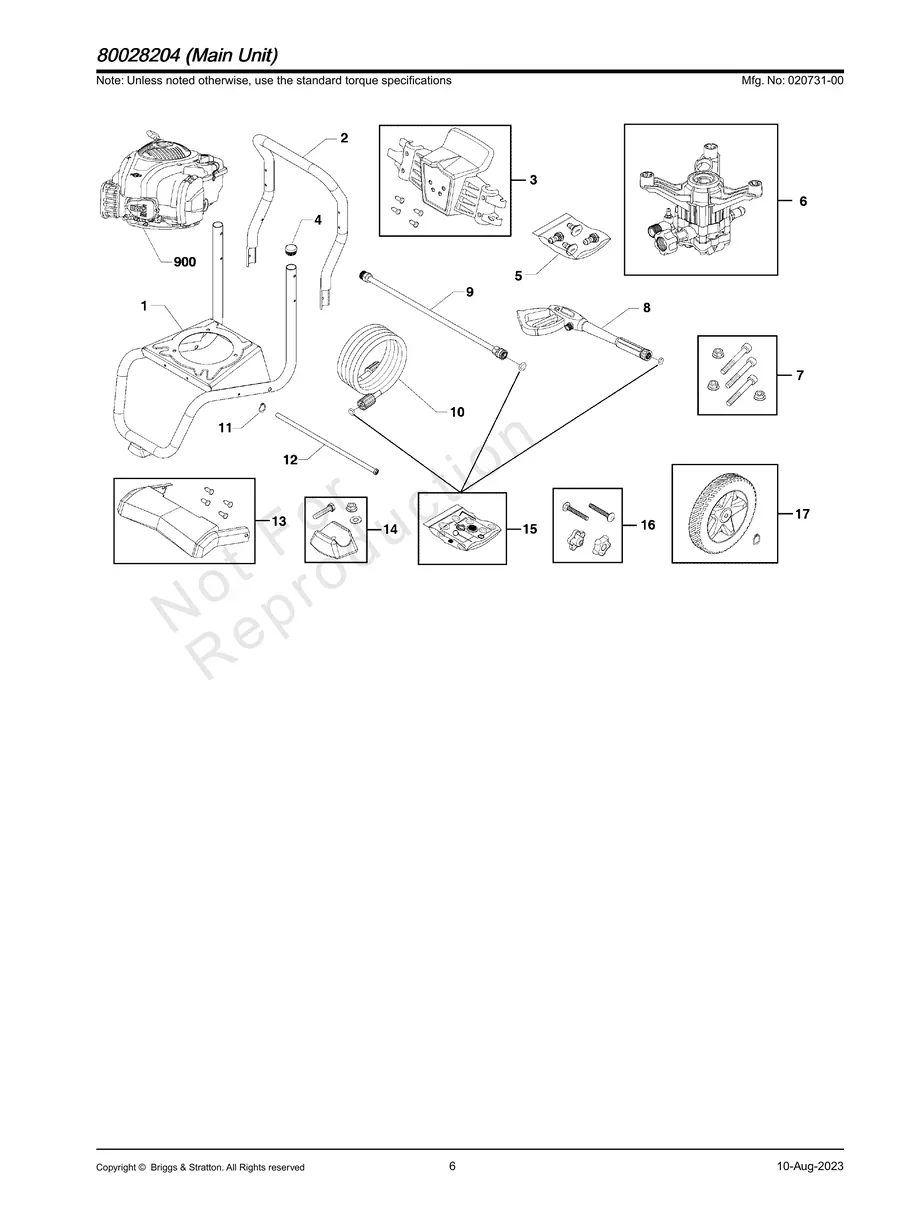 BRIGGS AND STRATTON, 020731-00, IPL.6